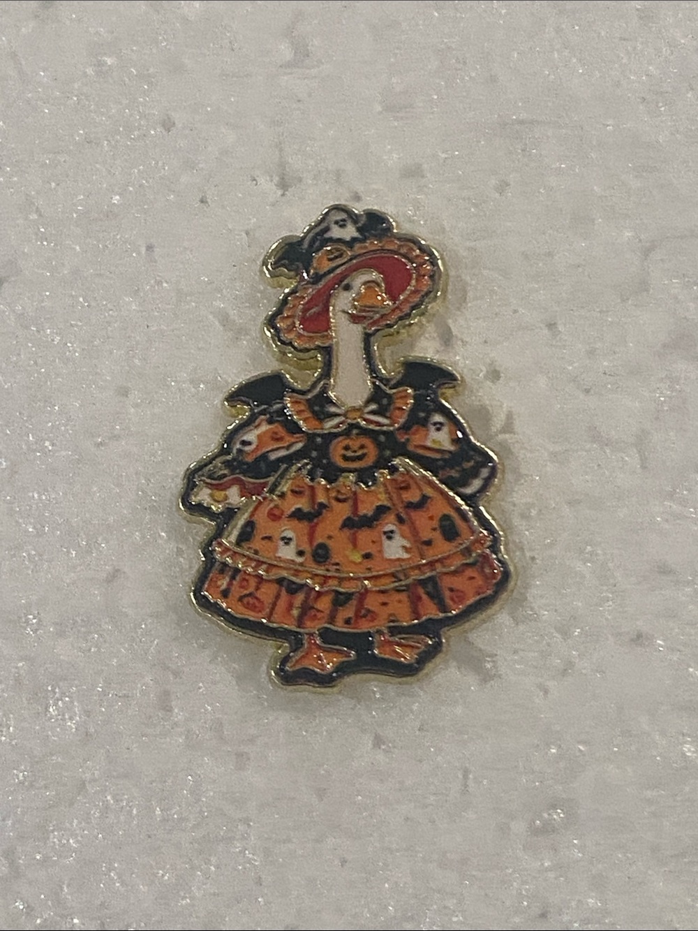 Halloween Orange Goose Enamel Pin